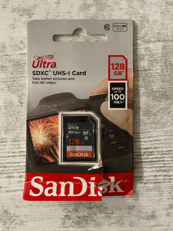 Sandisk Ultra SDHC 128GB 100MB/s Class 10 UHS-I Hafıza Kartı SDSDUNR-128G-GN3IN